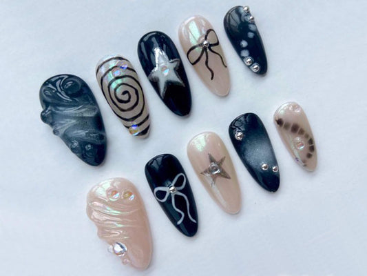 Freestyle 3D Gel Nails: Trendy Press On Nails with Adorable Designs | Gel X Nails | Handcrafted Press On Nails| JT336